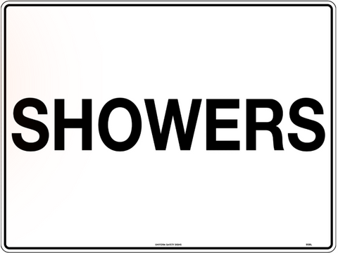 SIGN SHOWERS 300X225MM POLY