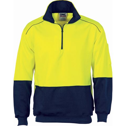 JUMPER FLEECE DNC 1/4 ZIP YELL/NAVY LGE