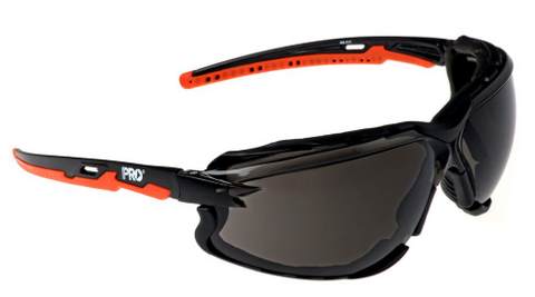 SAFETY GLASSES AMBUSH FOAM BACK SMOKE
