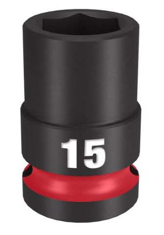SOCKET IMP MILW SHOCKWAVE 1/2" DR STD 15MM (PCE)