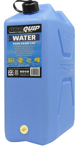 JERRY CAN WATER PLASTIC 22L WITH TAP LIGHT BLUE