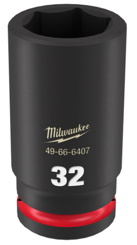 SOCKET IMP MILW SHOCKWAVE 3/4" DR DEEP 32MM (PCE)