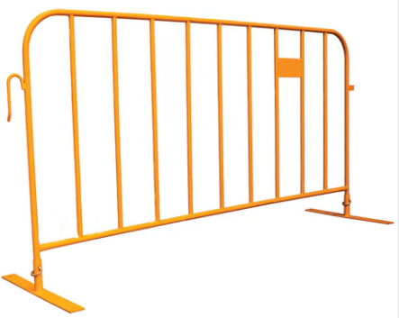 CROWD CONTROL BARRIER ORANGE L/W 2.2M FLAT FOOT