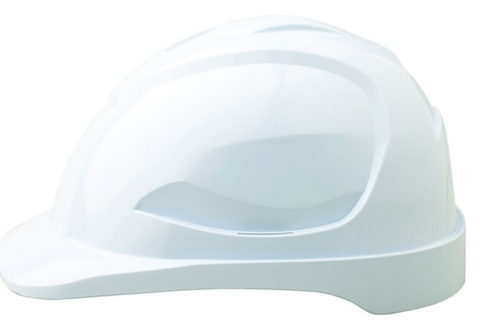 HARD HAT UNVENTED 9PT PUSHLOCK HARNESS WHITE