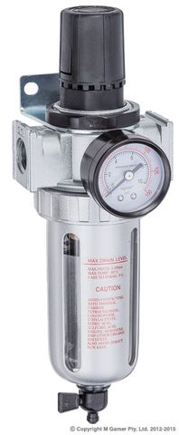 FILTER REGULATOR 1/4"BSP W/- GAUGE & BRKT