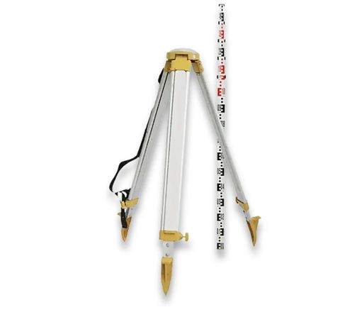 TRIPOD W/ 5M E-FACE STAFF TOPCON 5/8"