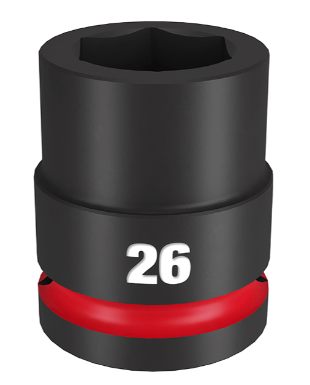SOCKET IMP MILW SHOCKWAVE 3/4" DR STD 26MM (PCE)