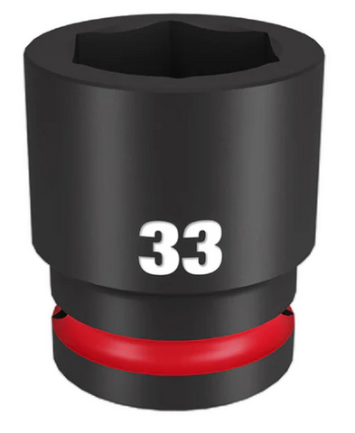 SOCKET IMP MILW SHOCKWAVE 3/4" DR STD 33MM (PCE)