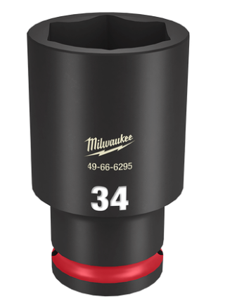 SOCKET IMP MILW SHOCKWAVE 1/2" DR DEEP 34MM (PCE)
