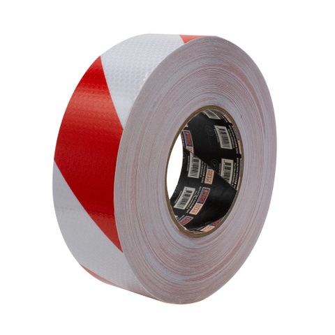 TAPE REFLECTIVE 50MM X 50MT RED/WHITE (ROLL)