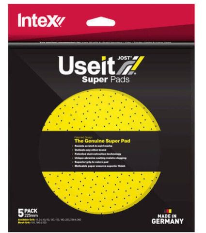 SANDING DISC SUPERPADS USEIT 220 GRIT INTEX 5PK