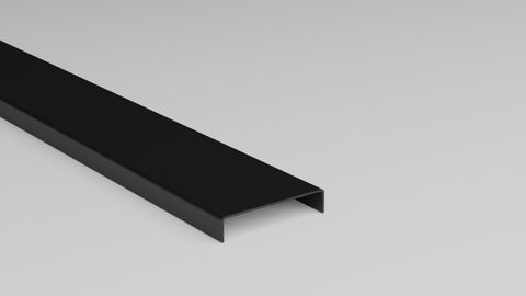 CHANNEL CAP FRP 125X25X2425MM BLK SUPERSLEEPER