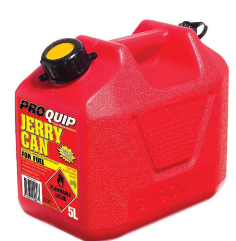 JERRY CAN FUEL PLASTIC 5L RED PROQUIP