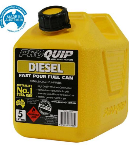 JERRY CAN DIESEL PLASTIC 5L YELLOW PROQUIP