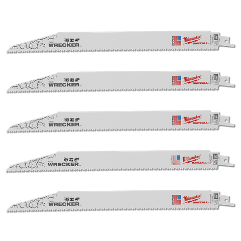 RECIPRO BLADE MILW G/P WRECKER 300MM 7/11TPI (PK5)