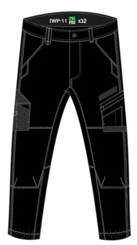PANT WORK CUFF FXD WP-11 BLACK SIZE 34