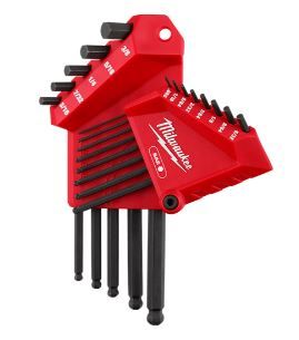 HEX KEY SET L-STYLE W/BALL END SAE MILW 13PC