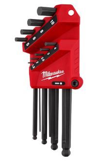 MILWAUKEE 9PC METRIC L-STYLE WITH BALL END HEX KEY