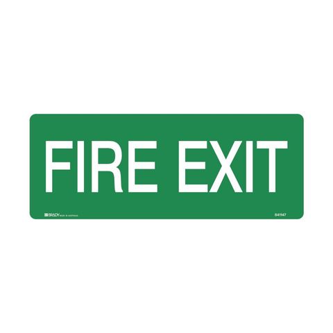 SIGN FIRE EXIT POLY 480MMWX180MMH