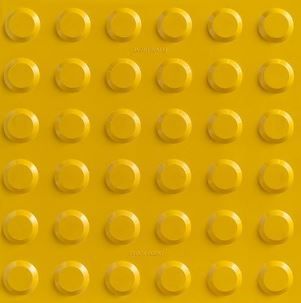 TACTILE HAZ DOTS CAUTIONAL YELLOW 300X300X40MM