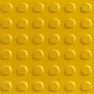 TACTILE HAZ DOTS CAUTIONAL YELLOW 300X300X40MM