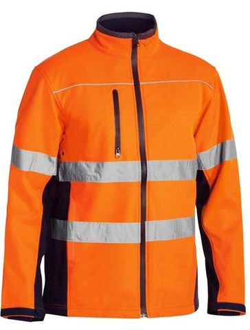 JACKET BISLEY SOFT SHELL REF ORG/NAVY XSML