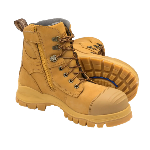 BOOT BLUNDSTONE L/U ZIP 992 WHEAT SIZE 6 (PAIR)