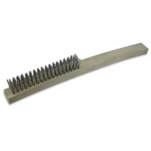 BRUSH WIRE ITM 4 ROW S/STEEL WOOD 353MM