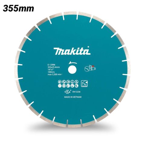 BLADE DIAMOND SEGMENTED 355MM X 25.4MM MAKITA