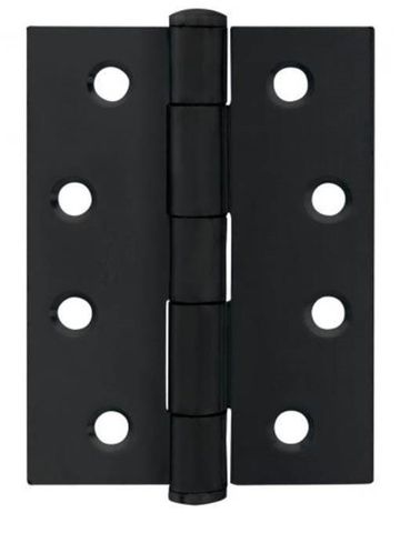 HINGE BUTT 100X75X2.5 LP BLACK (INC SCREWS)