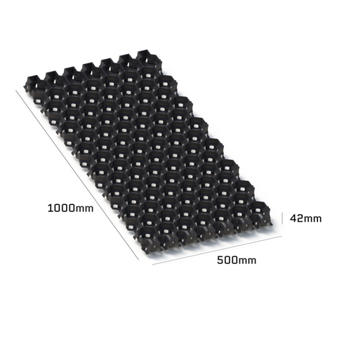GEOHEX HEXAGON PAVER 1000MM X 500MM X 42MM BLACK