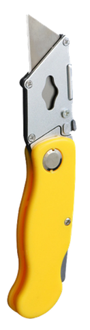 KNIFE UTILITY FOLDING YELLOW