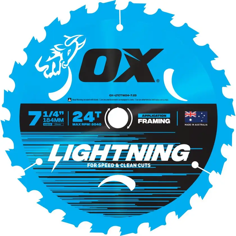 TCT FRAMING BLADE OX LIGHNING 184MM X 24T