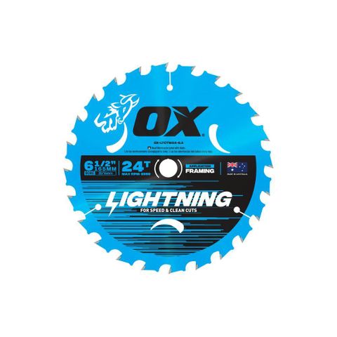 TCT FRAMING BLADE OX LIGHTNING 165MM X 24T