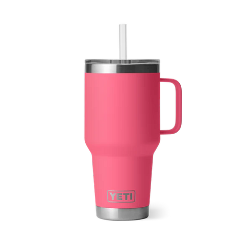 MUG RAMBLER STRAW 35OZ 1L TROPICAL PINK YETI