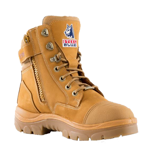 BOOT S/BLUE LADIES S/CROSS ZIP SCUFF WHEAT 9.5