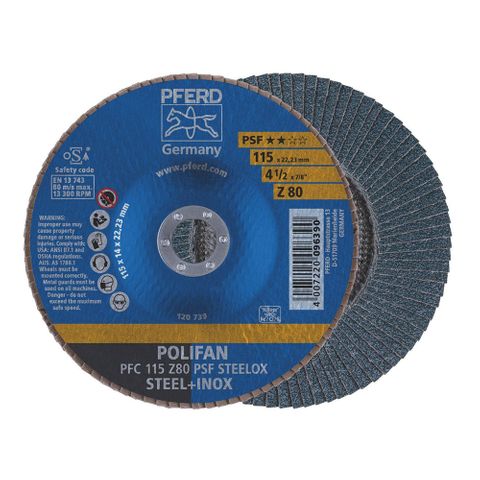 DISC FLAP FLEX 115MM 80 GRIT PFERD ONLY