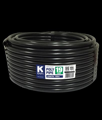 POLY PIPE HOLMAN BLACK 19MM X 100M