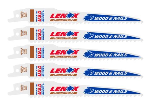 BLADE RECIP BI-METAL 152X19X1.3 WOOD 6TPI (PK5)
