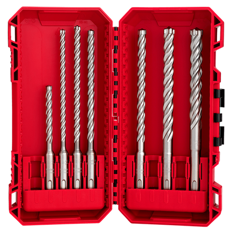 MILWAUKEE SDS PLUS MX4 4-CUT DRILL BIT 7 PCE SET