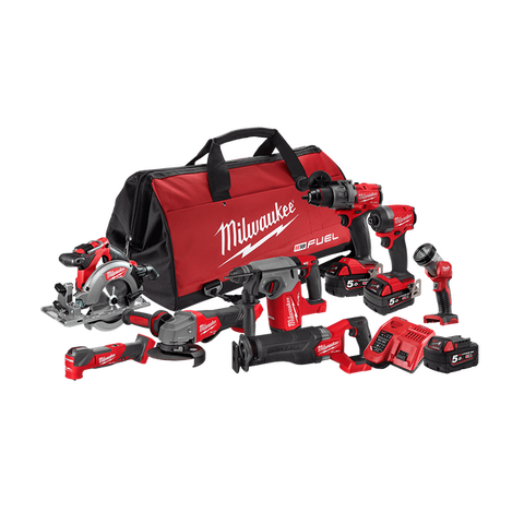 COMBO KIT MILW M18 FUEL 5AH 8PCE M18FPP8A4503B