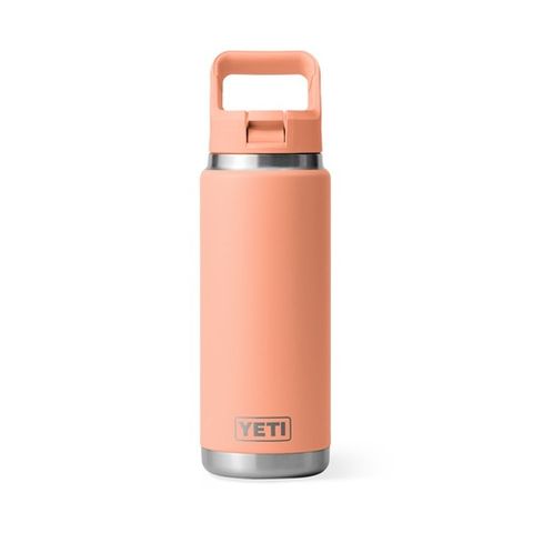 BOTTLE RAMBLER STRAW CAP 26OZ 760ML PEACH YETI