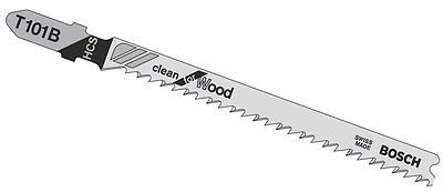 JIGSAW BLADE BOSCH CLEAN WOOD T101B (PK 5)