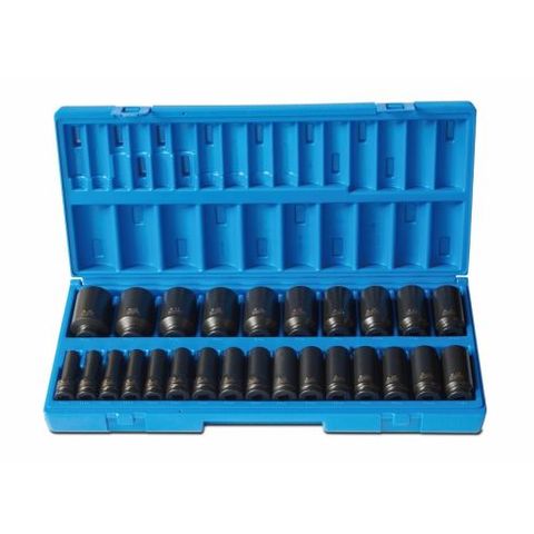 SOCKET IMPACT SET 1/2"DR DEEP 10-36MM 26PCE (SET)