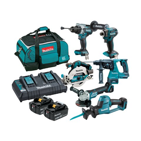 COMBO KIT MAKITA 18V BRUSHLESS (6 PCE) DLX6136TX1