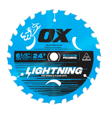 TCT FRAMING BLADE OX LIGHTNING 165MMX24T (PIECE)
