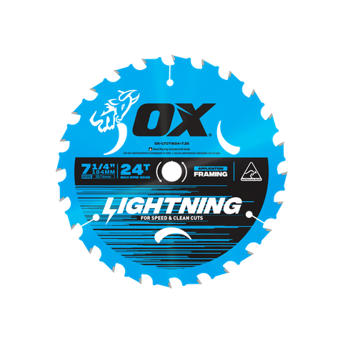 TCT FRAMING BLADE OX LIGHNING 184MMX 4T(PIECE)