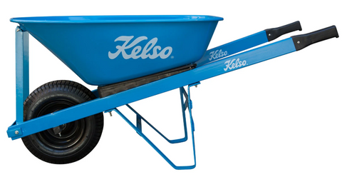 WHEELBARROW STEEL TRAY PNEUMATIC WHEEL KELSO 100LT