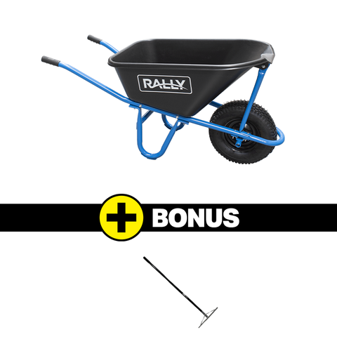 RALLY WHEELBARROW POLY NARROW 78L