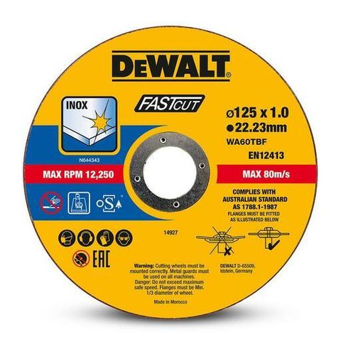DEWALT 125MMX1MM THIN CUTTING DISCS 50PK